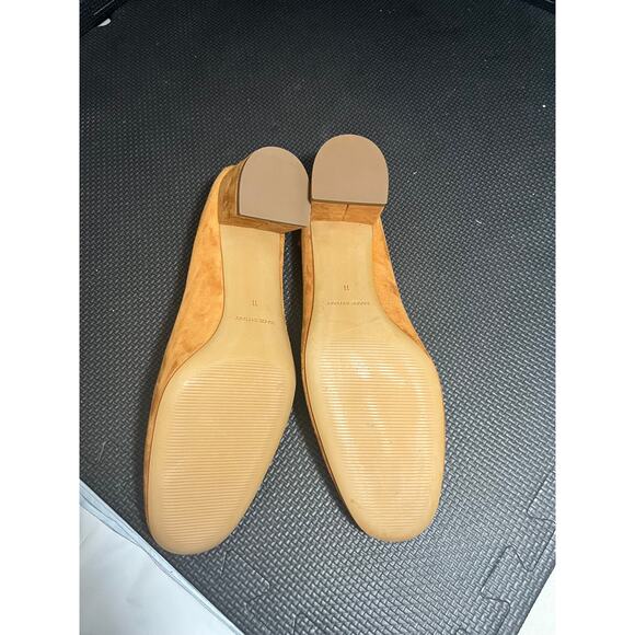 Everlane The Day Heel Women 11 Orange Suede Leather Pumps Cinch Heel Block Shoes - Picture 6 of 7